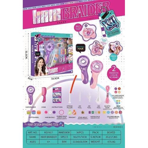 Kids Electric Hair Braider Machine with Beads Accessory Set