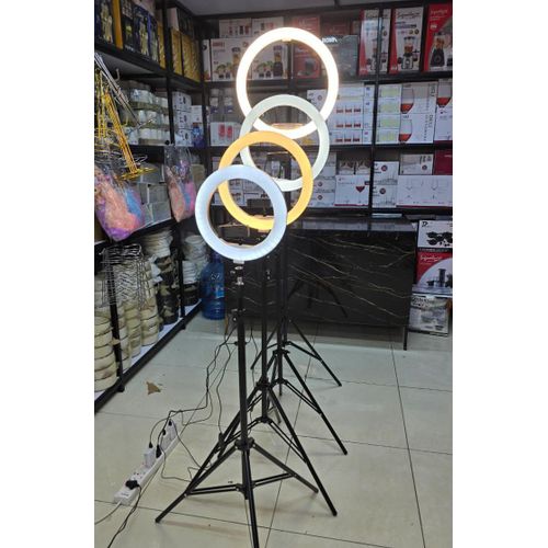 Ring Light 22 Inch with Tripod Stand – 3 Coloured Lighting Options
