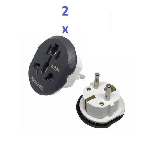Electric Adapter Plug,2 Pcs Universal Plug Pack AU US UK to EU