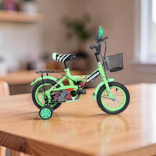 Cartoon Bike 2-4 years Boys and Girls Colorful Design Green Size 12 Inch 2-4 years Old 85100 cm Children Kids Bike Bicycle with Stabilizer Front Basket