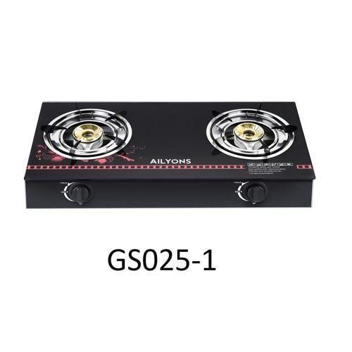 2 Burner Glass Top Gas Cooker Double Burner 1YR WRTY -Gas Efficient WITH PIPE AND 6KG REGULATOR