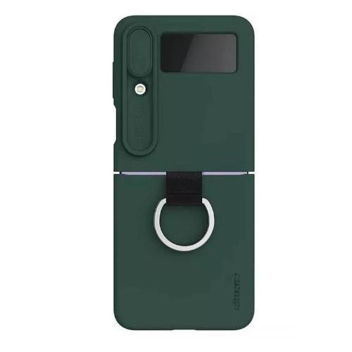 Silky Silicone Case Cover for Samsung Galaxy Z Flip 4 - Green