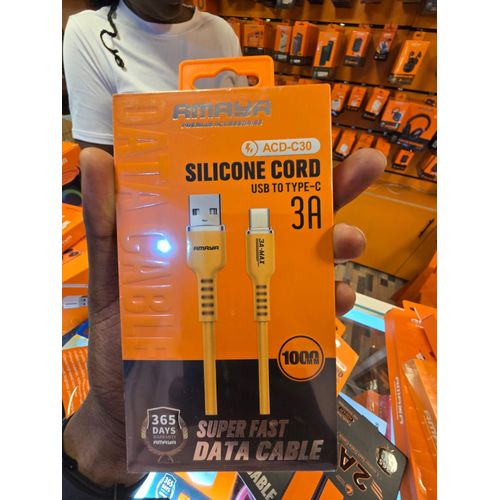 Amaya ACD-C30 Silicone USB-C Type-C Data Cable 3A Fast Charg