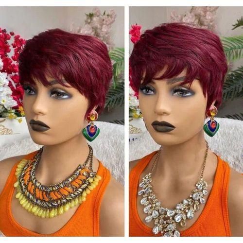 Human Hair Pixie Cut Short Wig