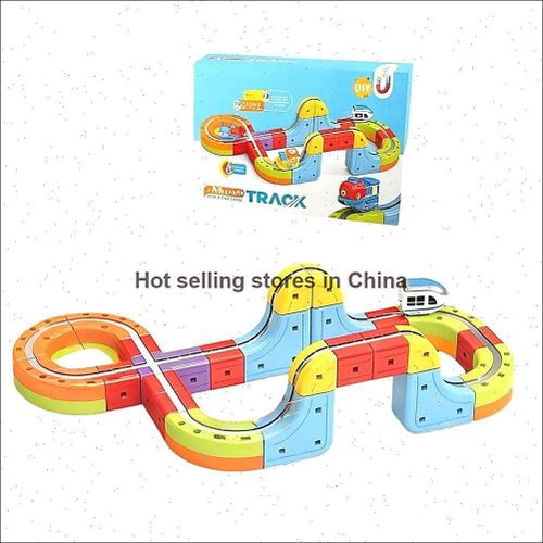Preschool Magnetic Train Set Electric Railway Building Blocks DIY Construction Educational Toy for Kids 3+ Years