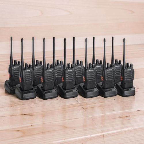 Security Clear Sound Performance BF-888S Walkie Talkie Radio Calls- 12 Pieces
