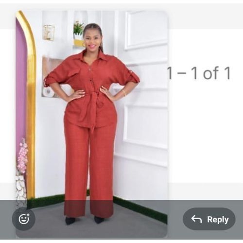 2pcs burnt brown linen set