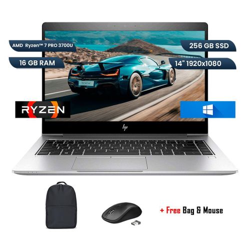 Refurbished Elitebook 745 G6 16GB RAM 256GB SSD AMD Ryzen 7 Pro 3700U 2GB Radeon Graphics 14 FHD Windows 11 Pro Laptop Bag Mouse 6 Months WRTY