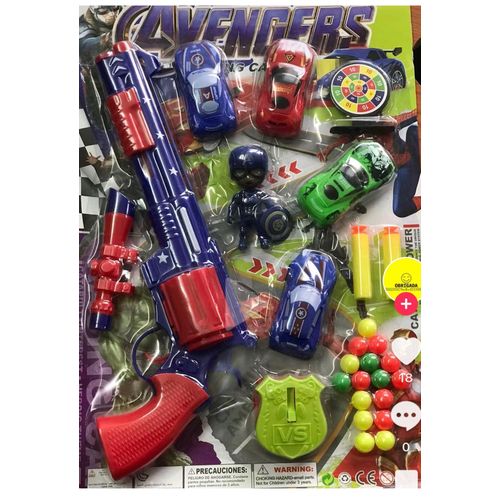 Kid's toy gun designed with fun soft plactic ball with cars
