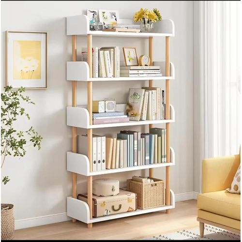 5 Tier Free Standing Open Wooden Bookcase