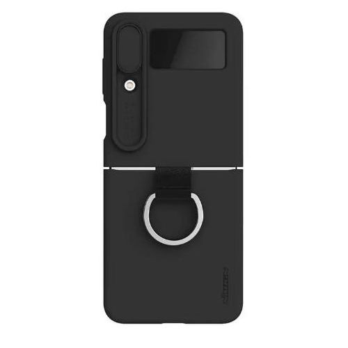 Samsung Galaxy Z Flip 4 Phone Case Silky Silicone Protective Cover Case with Soft Touch Finish and Shockproof Design Black