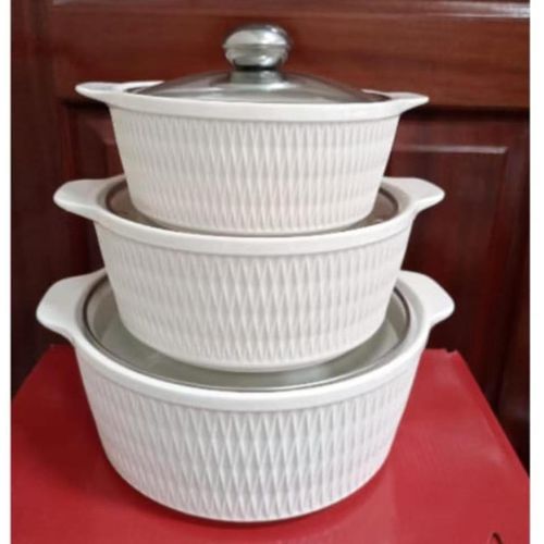 3pcs Ceramic Serving Pots