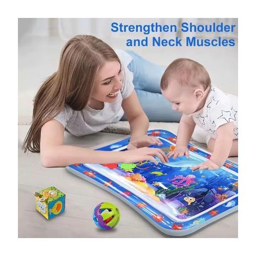 Inflatable Tummy Time Mat Baby Water Play Mat for Infants and Toddlers Baby Toys for newborn to 12 Months,