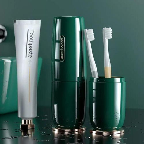 Portable Toothpaste Toothbrush Holder, Travel-Friendly Compact Bathroom Organizer, Durable ABS Material, Hygienic Toothpaste Storage Case for Home, Office, and Travel