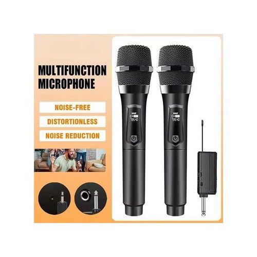 Wireless Karaoke Microphone, Two Portable Dynamic Microphones