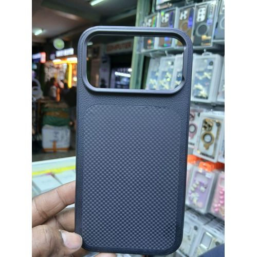 Nulu MagSafe Nillkin Nylon Fiber Phone Case for Apple iPhone 15 Pro Max – Anti-Slip Textured PC+TPU Cover (Black)