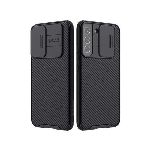 CamShield Pro Cover Case for Samsung Galaxy S22 Plus, Shockproof Anti-Scratch Protective Case with Sliding Camera Cover, Soft TPU + Hard PC Hybrid Back – Black