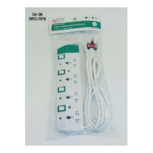 High 13A Extension Trailing Socket – 4 Way