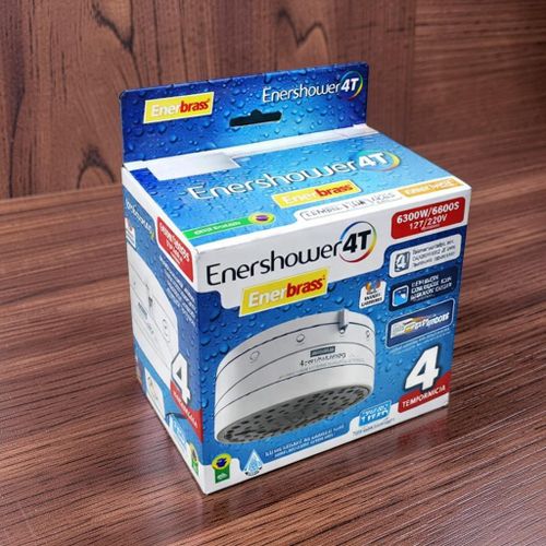 Enershower 4T Cost-Effective Easy Installation High Durability Hard and Soft Water Instant Water Heater Shower Head For Borehole Hard Salty Soft Normal Fresh Water