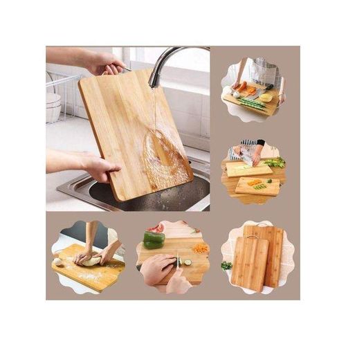Double sided thickened solid wood chopping board size 38cm 28cm