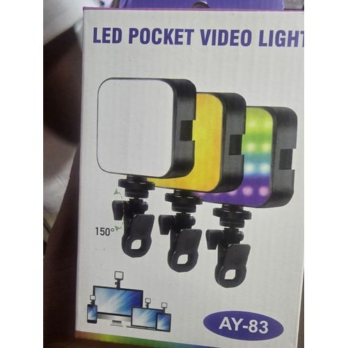AY-83 Rgb Mini Portable Led Video Camera Light Rgb Flash Photography Lighting Pocket Light