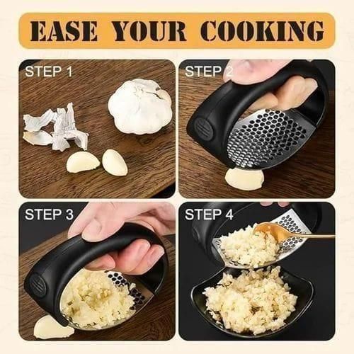 Ring garlic crusher