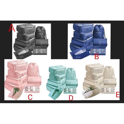 Packing Cubes Luggage Organizer Bags Travel Suitcases Organizers Luggage Cubes with Toiletry Bag for Travel Accessories Beige Black Blue