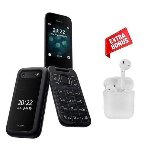 Nokia 2660 Flip Mobile Phone Classic - 4G-Dual SIM-Long Battery Life TA-1474 - Black