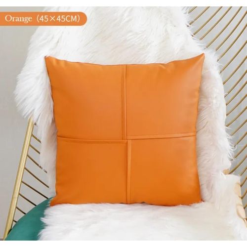 Faux Leather throw pillow covers