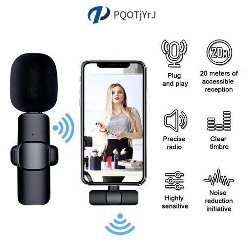 3-in-1 Dual Wireless Lavalier Microphone - Noise Reduction Mic for Android, iPhone, iPad, & Video Recording