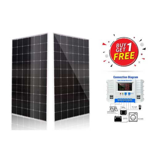 300W Solar Panel All Weather Solar Panel + Free 30A Solar Charge Controller