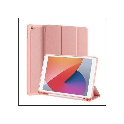 Domo Series Case for Ipad 7/8/9 10.2 Leather Tri-Fold Flip Cover With Pencil Holder, Stand Function & Full Protection – Pink Peach