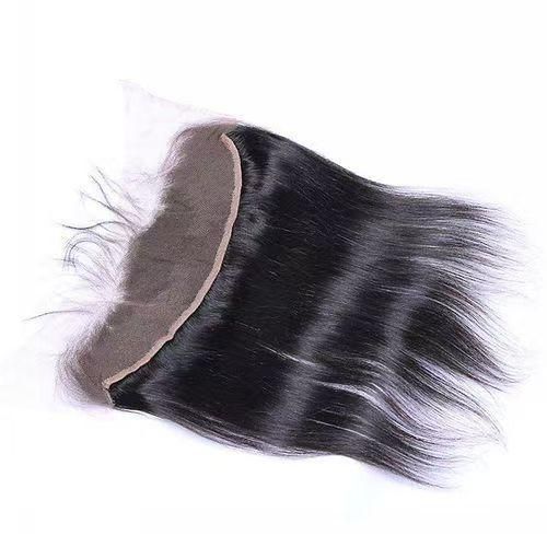 13x4 HD Lace Frontal 100 Virgin Human Hair Straight 1B Black Natural Hairline