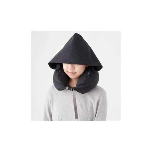 Adult Hoody Travelling Neck Pillow-Black