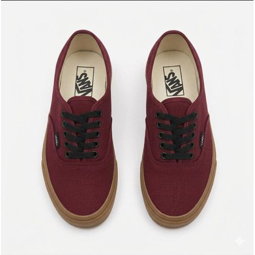 Authentic Canvas Sneakers in Rich Maroon Converse Durable Gum Sole Heritage Edition