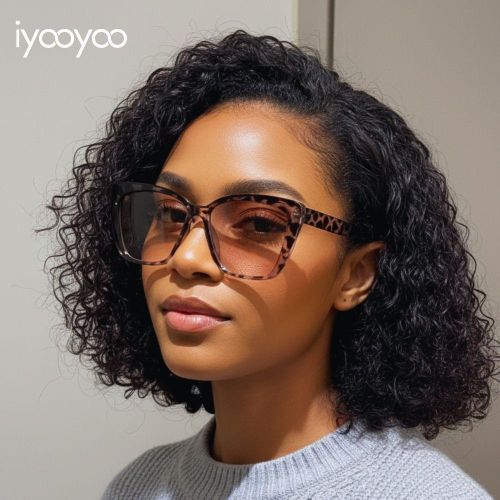 Large Cat-eye Fashionable Oversize Sunglasses for Women Men, Leopard Print Frame with Brown Lenses, UV400 Protection Unisex