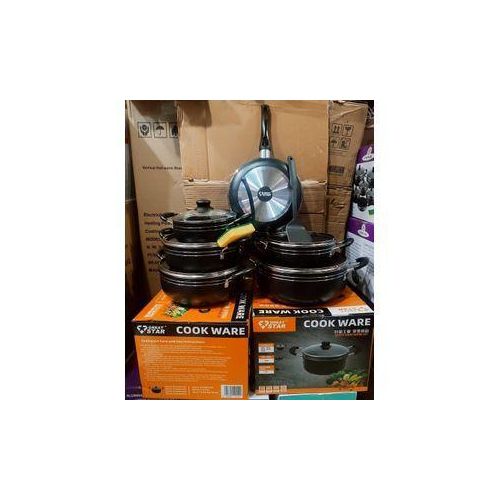 TC Great star 14pc Black cookware set