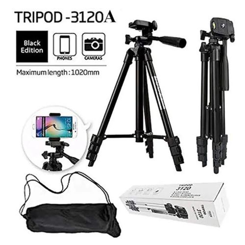 Professional Portable Adjustable Tripod Stand 3120A Tripod Stand Holder for Mobile Phones Camera