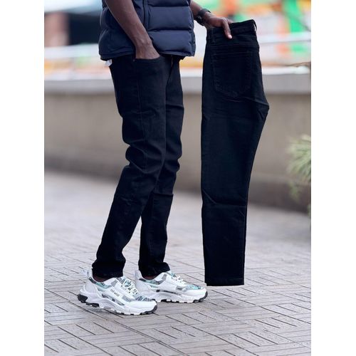 Black non fade denim jeans