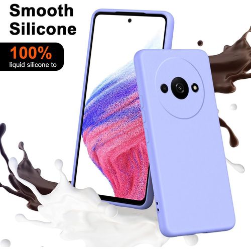Soft Silicone Slim Fit Cover Anti-Scratch Shockproof Case for Xiaomi Redmi A3 - Purple