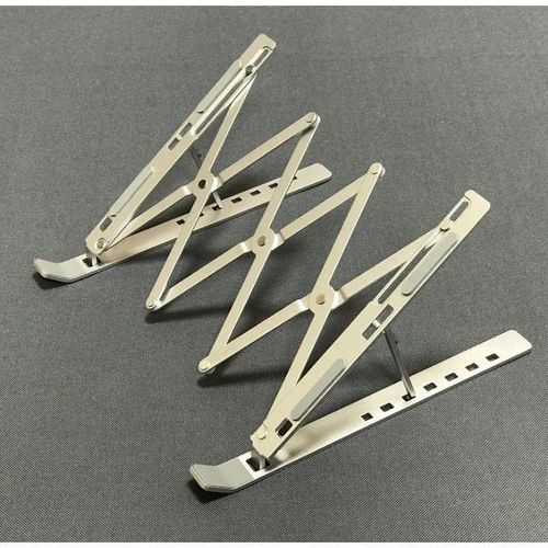Metallic Laptop Stand Foldable Big Extension Levels Compatible With All Laptop Sizes Metallic Laptop Stand