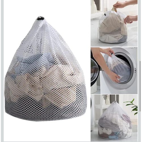 2PCS Big Mesh Laundry Bags 50cm – Washing Machine Protective Laundry Bag for Delicates, Shoes & Baby Clothes
