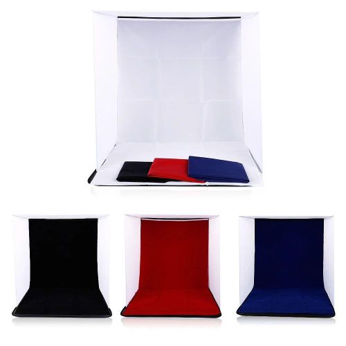 20x20cm Mini Photo Studio LED Light Tent Box with Backdrops for Jewelry, Rings & Accessories