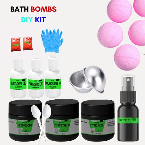 Bath Bomb Making Kit - (for 6 bath bomb) Make bath time exciting and full of bubbly fun,with easy to follow manual