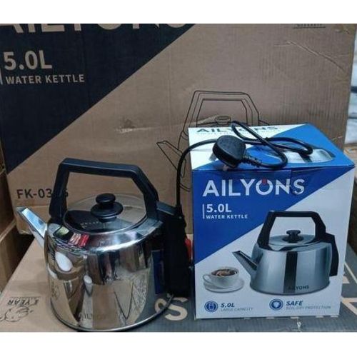 5L Electric Water Heater Kettle Automatic Shut-Off Rapid Boil Stainless Steel Hot Water