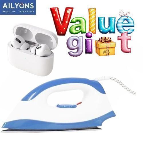 sweet home Electric Dry Iron Box White & Blue//plus free tws pod white