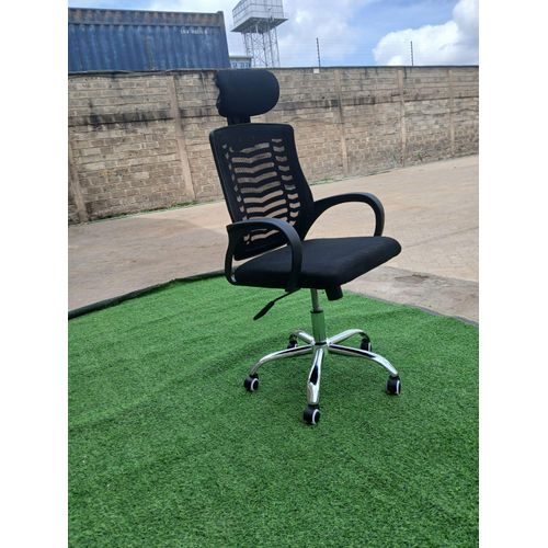 Secretarial Mesh Office Chair with Headrest