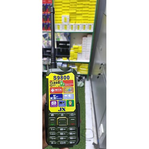 S9800 Triple SIM Feature Phone with Super Large Battery, Power Bank Function & Big Torch