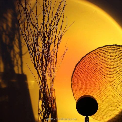 Portable USB Sunset LED Rainbow Projection Lamp – Mood Light for TikTok Videos