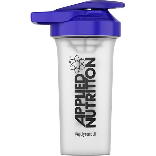 Protein Shaker Bottle - Sports Supplements Shaker Cup, Plastic Shaker Bottle - 700ml -Transparent with blue lid